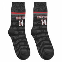 Fiji Naitasiri Rugby Custom Crew Socks Go Highland Warriors LT14 - Polynesian Pride