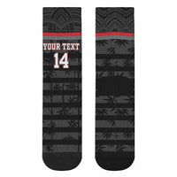 Fiji Naitasiri Rugby Custom Crew Socks Go Highland Warriors LT14 - Polynesian Pride