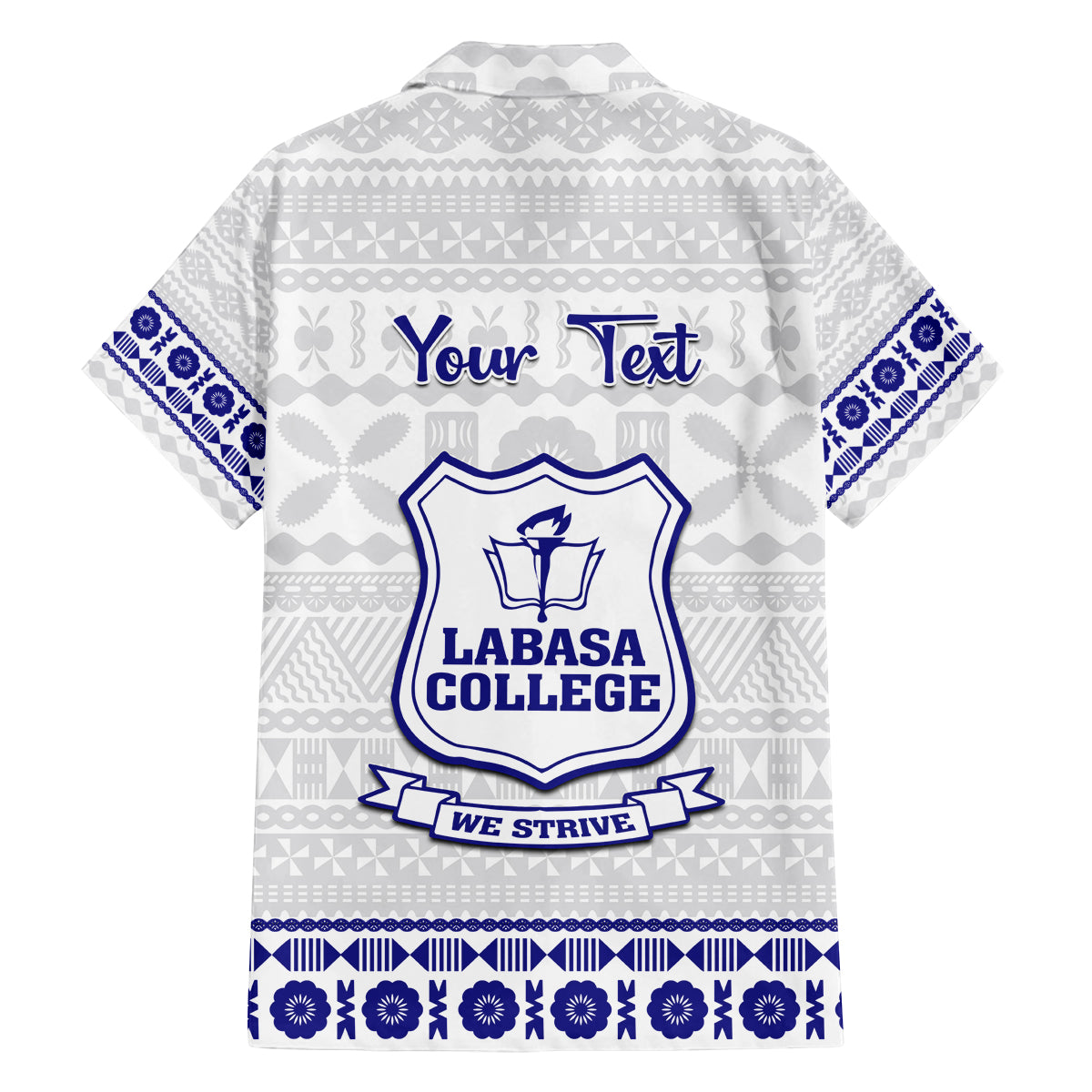 Personalised Fiji Labasa College Family Matching Summer Maxi Dress and Hawaiian Shirt Fijian Tapa Pattern LT14 - Polynesian Pride