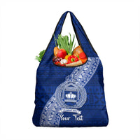 Personalised Fiji Queen Victoria School Grocery Bag Fijian Tapa Pattern LT14 1-pack One Size Blue - Polynesian Pride