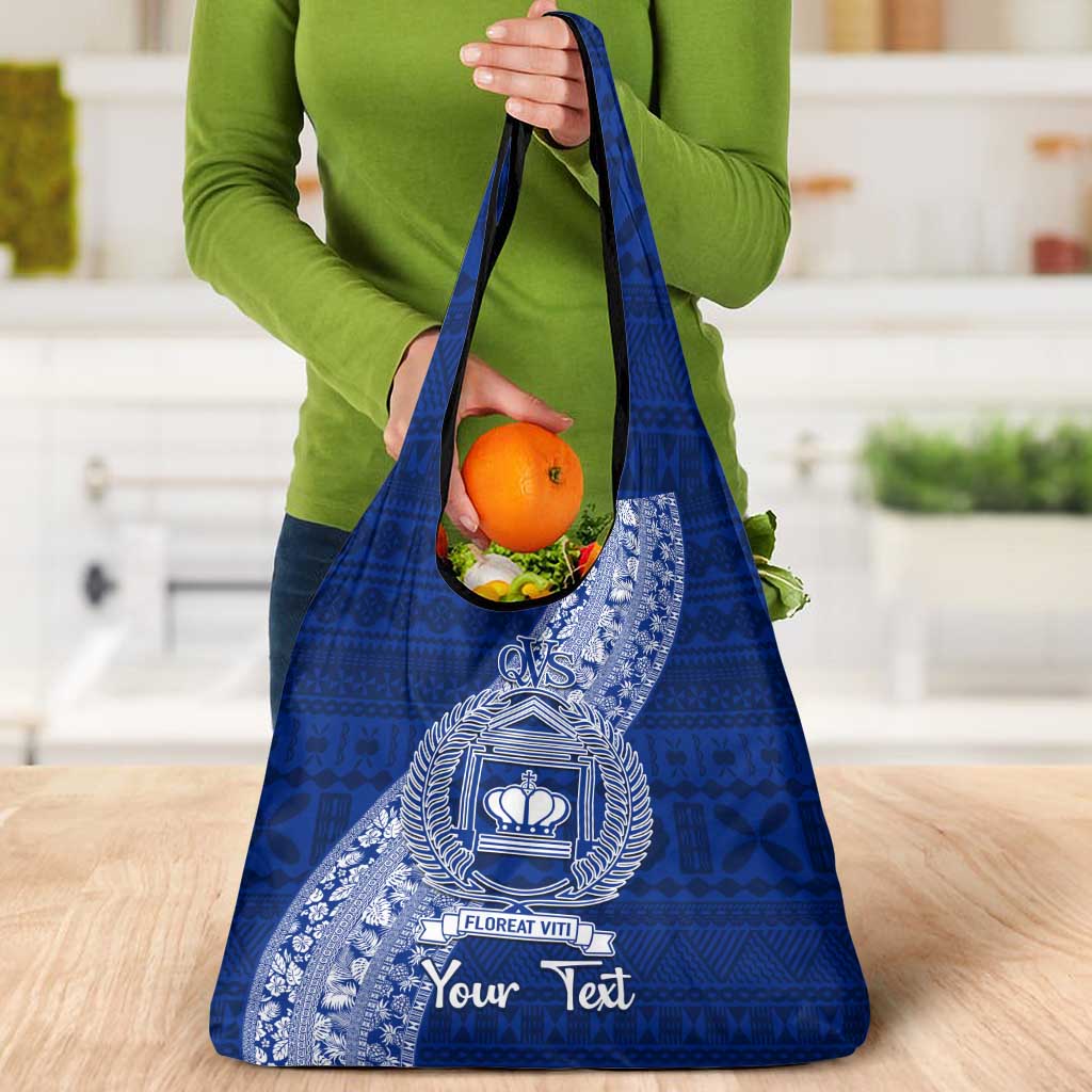 Personalised Fiji Queen Victoria School Grocery Bag Fijian Tapa Pattern LT14 - Polynesian Pride