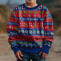 Personalised Guam Christmas Kid Ugly Christmas Sweater Felis Pasgua LT14 - Polynesian Pride