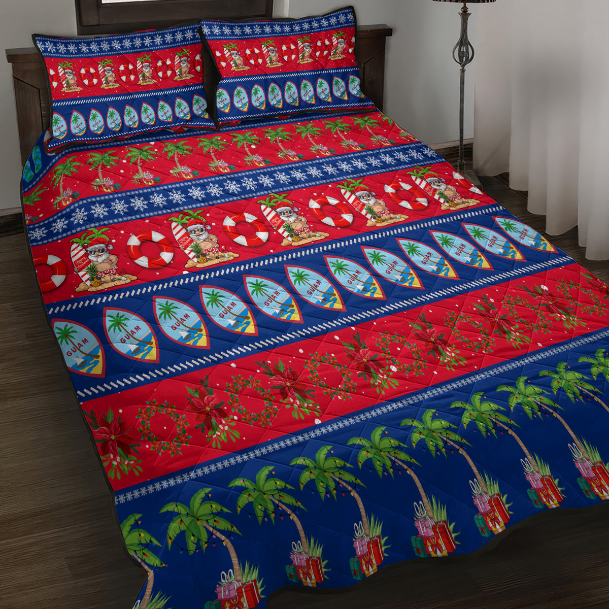 Guam Christmas Quilt Bed Set Felis Pasgua LT14 - Polynesian Pride