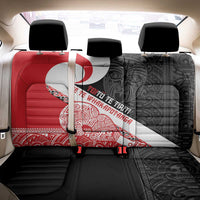 Toitu Te Tiriti Me Te Whakaputanga Back Car Seat Cover Maori Wahaika With Haka Face LT14 - Polynesian Pride