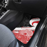 Toitu Te Tiriti Me Te Whakaputanga Car Mats Maori Wahaika With Haka Face LT14 - Polynesian Pride