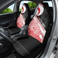 Toitu Te Tiriti Me Te Whakaputanga Car Seat Cover Maori Wahaika With Haka Face LT14 - Polynesian Pride