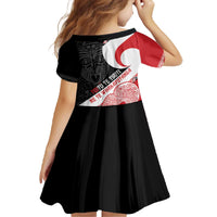 Toitu Te Tiriti Me Te Whakaputanga Family Matching Off The Shoulder Long Sleeve Dress and Hawaiian Shirt Maori Wahaika With Haka Face LT14 - Polynesian Pride