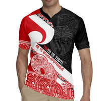 Toitu Te Tiriti Me Te Whakaputanga Rugby Jersey Maori Wahaika With Haka Face LT14 - Polynesian Pride