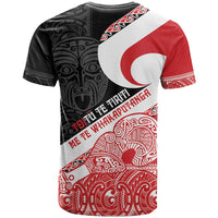 Toitu Te Tiriti Me Te Whakaputanga T Shirt Maori Wahaika With Haka Face LT14 - Polynesian Pride