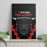 Personalised Toitu Te Tiriti Mana Maori Motuhake Canvas Wall Art Aotearoa Haka Face Mix Poutama Art LT14 - Polynesian Pride