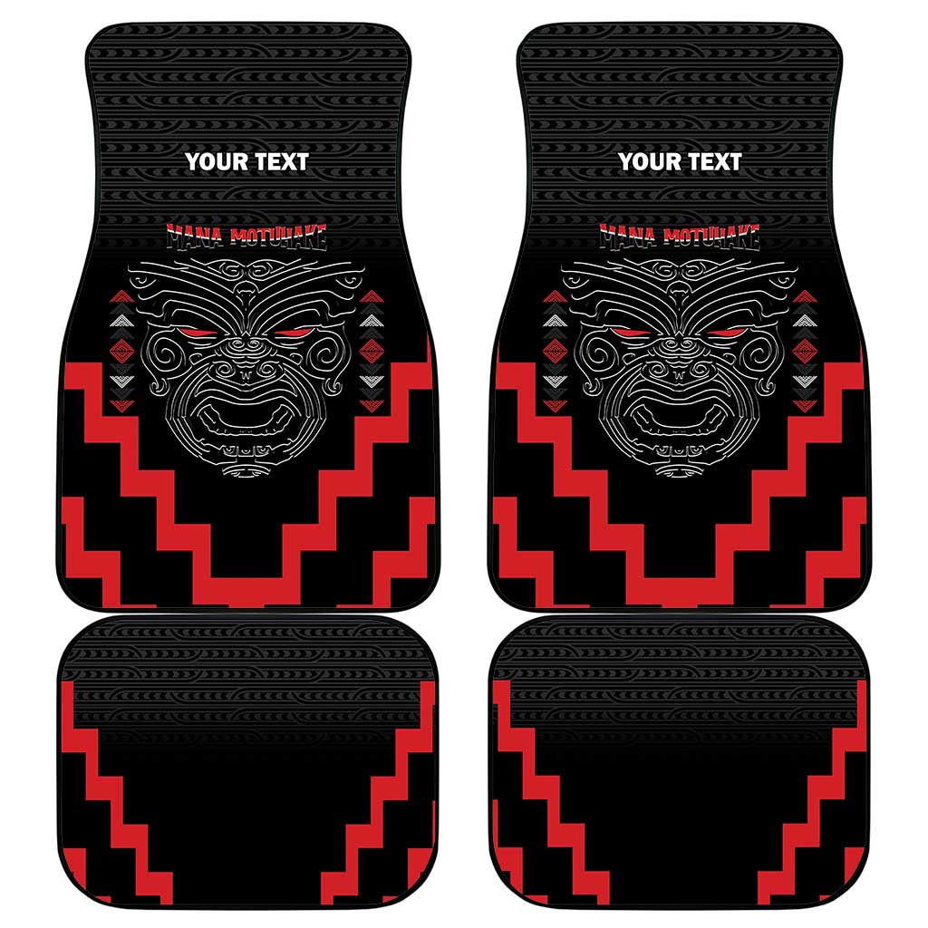 Personalised Toitu Te Tiriti Mana Maori Motuhake Car Mats Aotearoa Haka Face Mix Poutama Art LT14 - Polynesian Pride