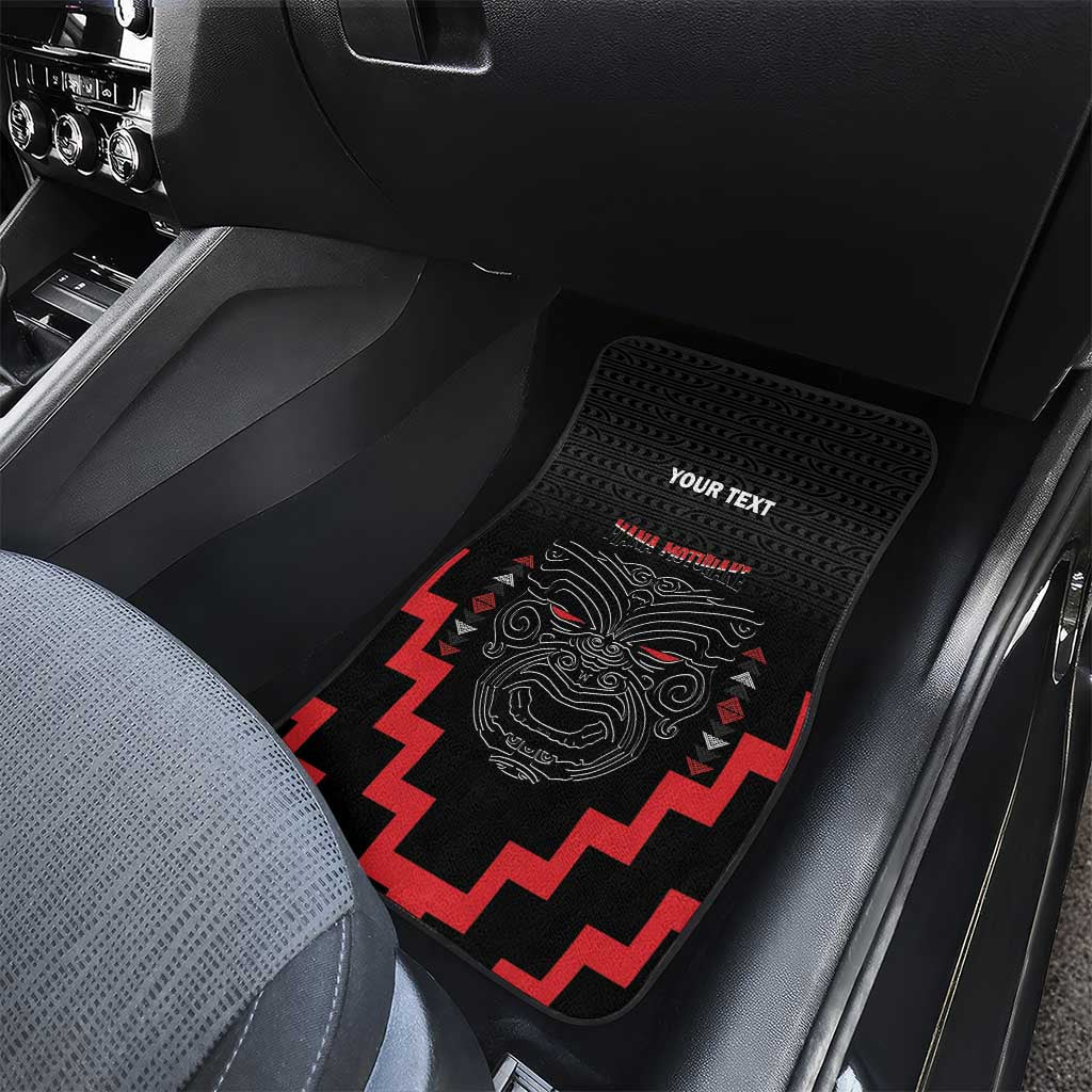 Personalised Toitu Te Tiriti Mana Maori Motuhake Car Mats Aotearoa Haka Face Mix Poutama Art LT14 - Polynesian Pride