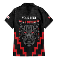Personalised Toitu Te Tiriti Mana Maori Motuhake Family Matching Mermaid Dress and Hawaiian Shirt Aotearoa Haka Face Mix Poutama Art LT14 - Polynesian Pride