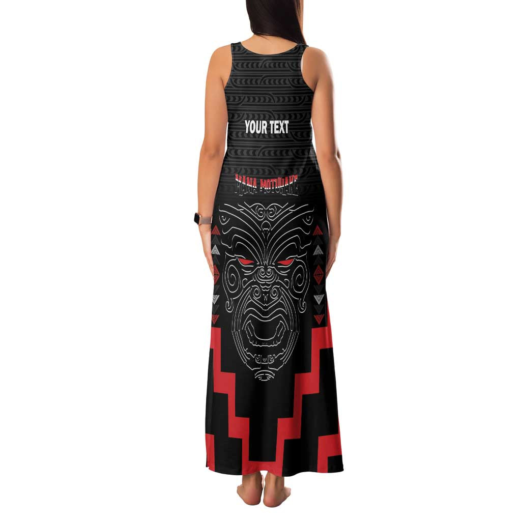 Personalised Toitu Te Tiriti Mana Maori Motuhake Family Matching Tank Maxi Dress and Hawaiian Shirt Aotearoa Haka Face Mix Poutama Art LT14 - Polynesian Pride
