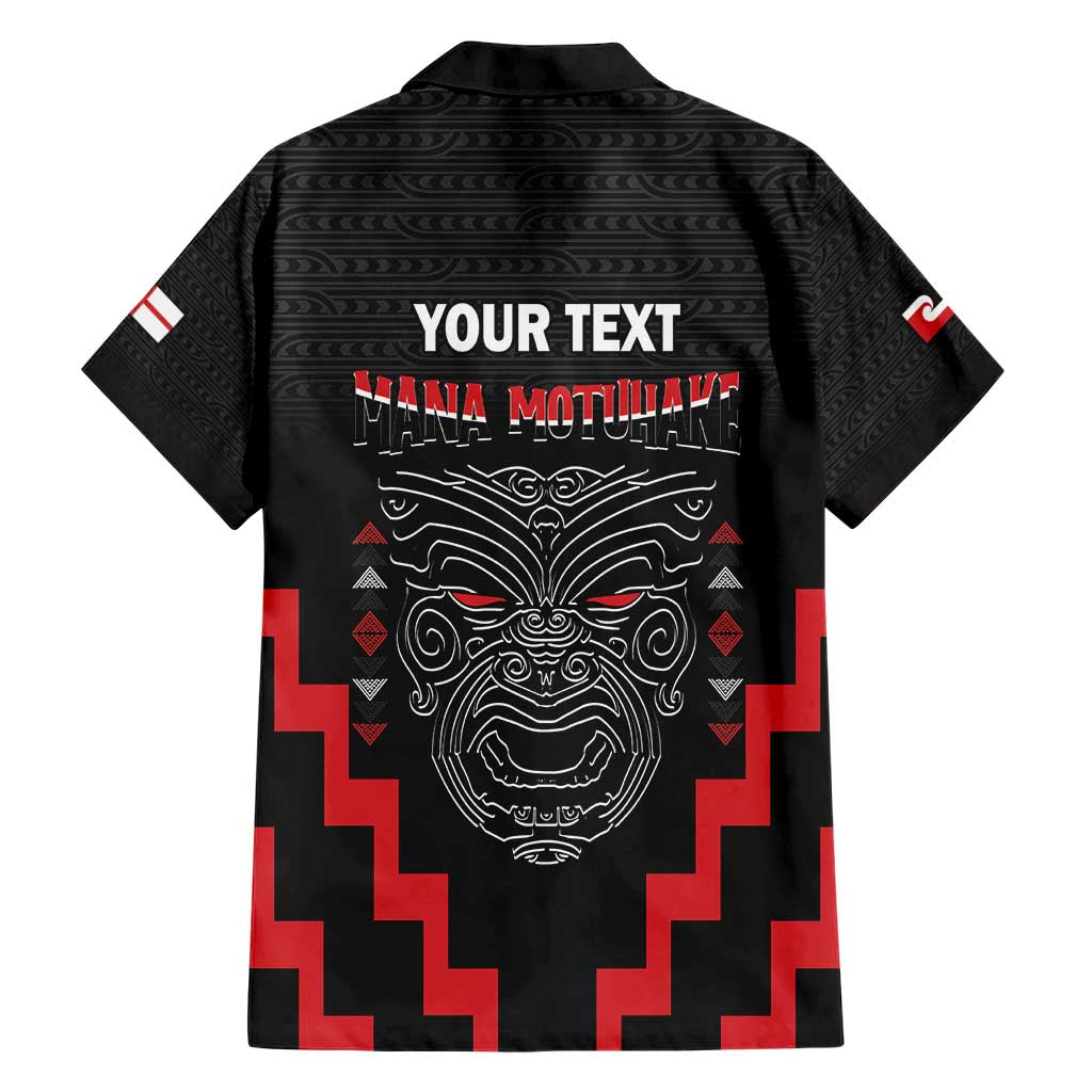 Personalised Toitu Te Tiriti Mana Maori Motuhake Hawaiian Shirt Aotearoa Haka Face Mix Poutama Art LT14 - Polynesian Pride