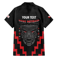 Personalised Toitu Te Tiriti Mana Maori Motuhake Hawaiian Shirt Aotearoa Haka Face Mix Poutama Art LT14 - Polynesian Pride