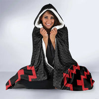 Personalised Toitu Te Tiriti Mana Maori Motuhake Hooded Blanket Aotearoa Haka Face Mix Poutama Art LT14 - Polynesian Pride