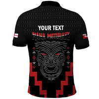 Personalised Toitu Te Tiriti Mana Maori Motuhake Polo Shirt Aotearoa Haka Face Mix Poutama Art LT14 - Polynesian Pride