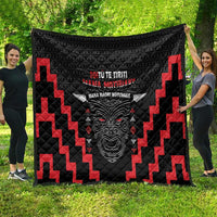 Personalised Toitu Te Tiriti Mana Maori Motuhake Quilt Aotearoa Haka Face Mix Poutama Art LT14 - Polynesian Pride
