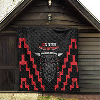 Personalised Toitu Te Tiriti Mana Maori Motuhake Quilt Aotearoa Haka Face Mix Poutama Art LT14 - Polynesian Pride