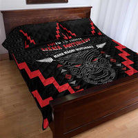 Personalised Toitu Te Tiriti Mana Maori Motuhake Quilt Bed Set Aotearoa Haka Face Mix Poutama Art LT14 - Polynesian Pride
