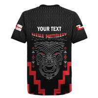 Personalised Toitu Te Tiriti Mana Maori Motuhake Rugby Jersey Aotearoa Haka Face Mix Poutama Art LT14 - Polynesian Pride