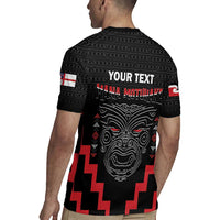 Personalised Toitu Te Tiriti Mana Maori Motuhake Rugby Jersey Aotearoa Haka Face Mix Poutama Art LT14 - Polynesian Pride