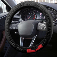 Toitu Te Tiriti Mana Maori Motuhake Steering Wheel Cover Aotearoa Haka Face Mix Poutama Art LT14 - Polynesian Pride