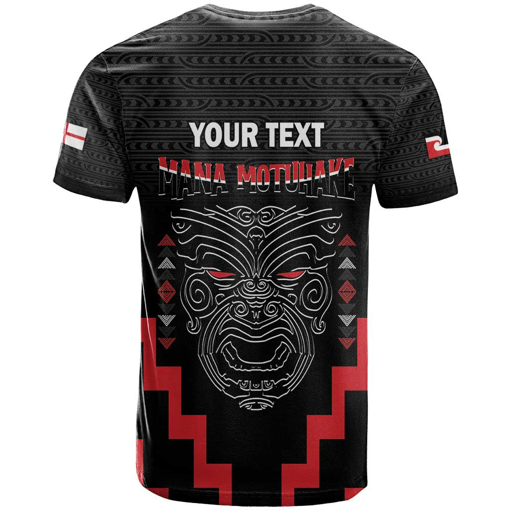 Personalised Toitu Te Tiriti Mana Maori Motuhake T Shirt Aotearoa Haka Face Mix Poutama Art LT14 - Polynesian Pride