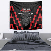 Personalised Toitu Te Tiriti Mana Maori Motuhake Tapestry Aotearoa Haka Face Mix Poutama Art LT14 - Polynesian Pride