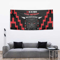 Personalised Toitu Te Tiriti Mana Maori Motuhake Tapestry Aotearoa Haka Face Mix Poutama Art LT14 - Polynesian Pride