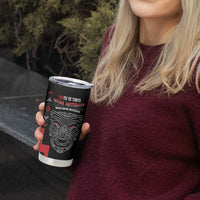 Toitu Te Tiriti Mana Maori Motuhake Tumbler Cup Aotearoa Haka Face Mix Poutama Art LT14 - Polynesian Pride
