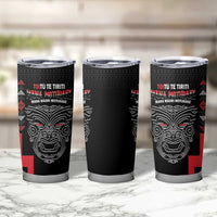 Toitu Te Tiriti Mana Maori Motuhake Tumbler Cup Aotearoa Haka Face Mix Poutama Art LT14 - Polynesian Pride