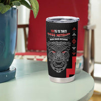 Toitu Te Tiriti Mana Maori Motuhake Tumbler Cup Aotearoa Haka Face Mix Poutama Art LT14 - Polynesian Pride