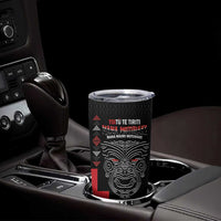 Toitu Te Tiriti Mana Maori Motuhake Tumbler Cup Aotearoa Haka Face Mix Poutama Art LT14 - Polynesian Pride