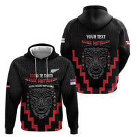 Personalised Toitu Te Tiriti Mana Maori Motuhake Zip Hoodie Aotearoa Haka Face Mix Poutama Art LT14 - Polynesian Pride