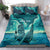 Personalised New Zealand Waitangi Day Bedding Set Hei Tiki With Maori Waka - Whakarare Pattern