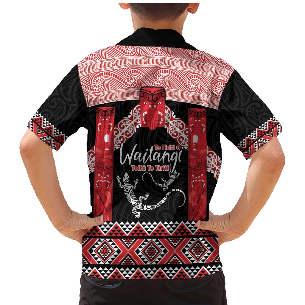 Toitu Te Tiriti O Waitangi Family Matching Mermaid Dress and Hawaiian Shirt Maori Wharenui With Taniko Motifs LT14 - Polynesian Pride