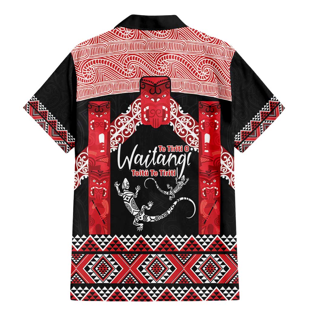Toitu Te Tiriti O Waitangi Family Matching Mermaid Dress and Hawaiian Shirt Maori Wharenui With Taniko Motifs LT14 - Polynesian Pride