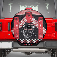 Toitu Te Tiriti O Waitangi Spare Tire Cover Maori Wharenui With Taniko Motifs LT14 - Polynesian Pride