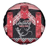 Toitu Te Tiriti O Waitangi Spare Tire Cover Maori Wharenui With Taniko Motifs LT14 - Polynesian Pride
