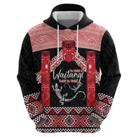 Toitu Te Tiriti O Waitangi Zip Hoodie Maori Wharenui With Taniko Motifs LT14 - Polynesian Pride