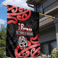 New Zealand 1840 Waitangi Day Garden Flag Aotearoa Haka Mask - Red Version LT14 - Polynesian Pride