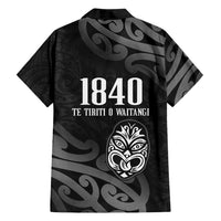 New Zealand 1840 Waitangi Day Family Matching Puletasi and Hawaiian Shirt Aotearoa Haka Mask - Black Version LT14 - Polynesian Pride