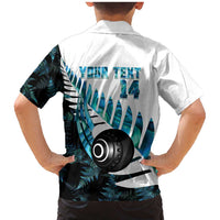 New Zealand Lawn Bowls Custom Family Matching Mermaid Dress and Hawaiian Shirt Aotearoa Silver Fern Paua Shell LT14 - Polynesian Pride