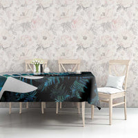 New Zealand Lawn Bowls Custom Tablecloth Aotearoa Silver Fern Paua Shell LT14 - Polynesian Pride