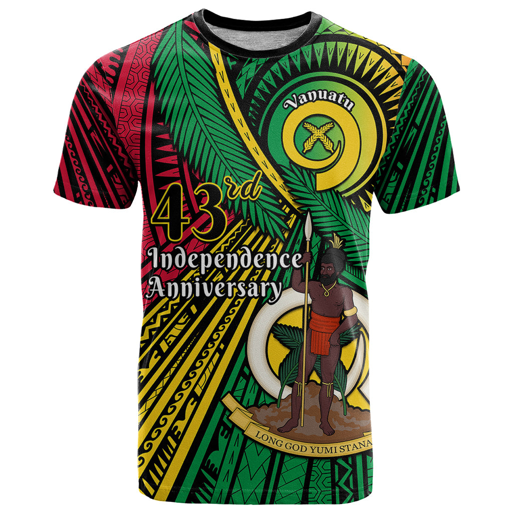 Vanuatu T Shirt Happy 43rd Independence Anniversary LT14 Art - Polynesian Pride