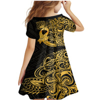 Polynesia Bone Cancer Awareness Family Matching Mermaid Dress and Hawaiian Shirt Fight Warriors LT14 - Polynesian Pride