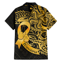 Polynesia Bone Cancer Awareness Family Matching Tank Maxi Dress and Hawaiian Shirt Fight Warriors LT14 - Polynesian Pride
