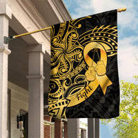 Polynesia Bone Cancer Awareness Garden Flag Fight Warriors